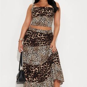 Leopard Print Maxi Skirt